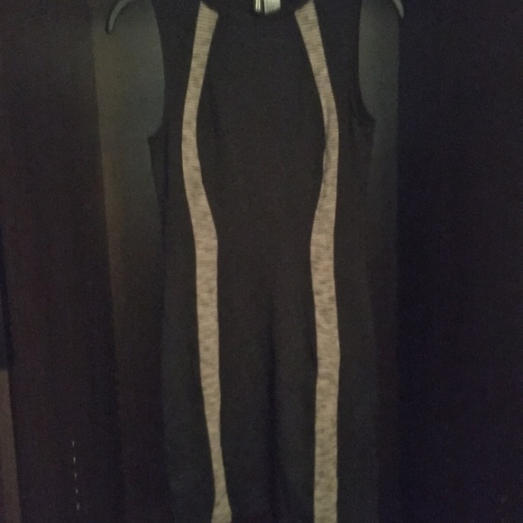 Urban Planet Black and Grey Stripped Dress - Picture 2 of 4